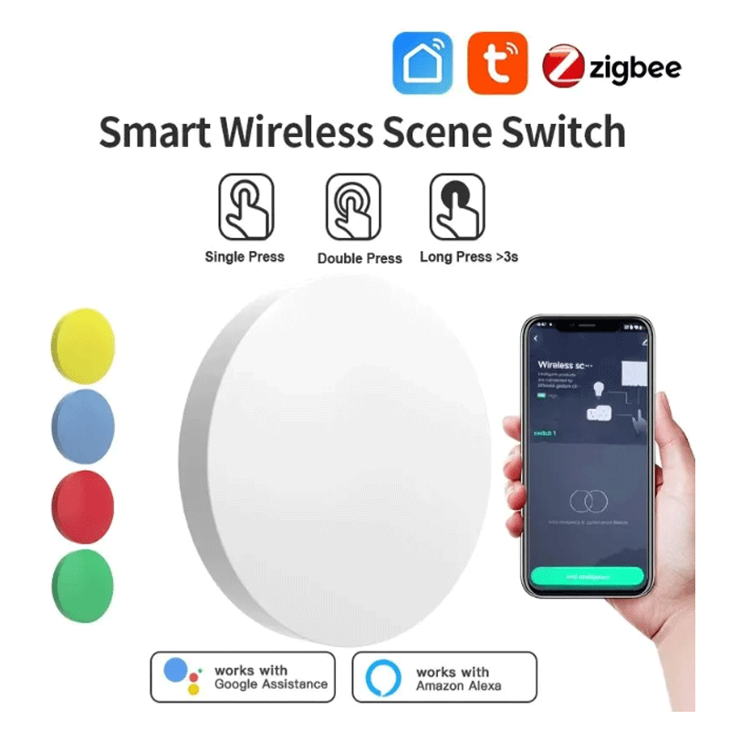 Smart Home Button - Inteligentny bezprzewodowy przycisk scen ZigBee Tuya,