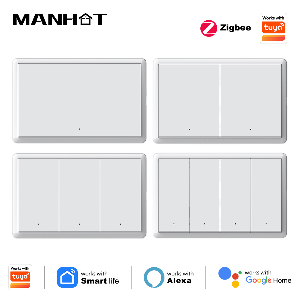 Smart Home Button - Inteligentny przełącznik Zigbee Manhot, nie wymaga
