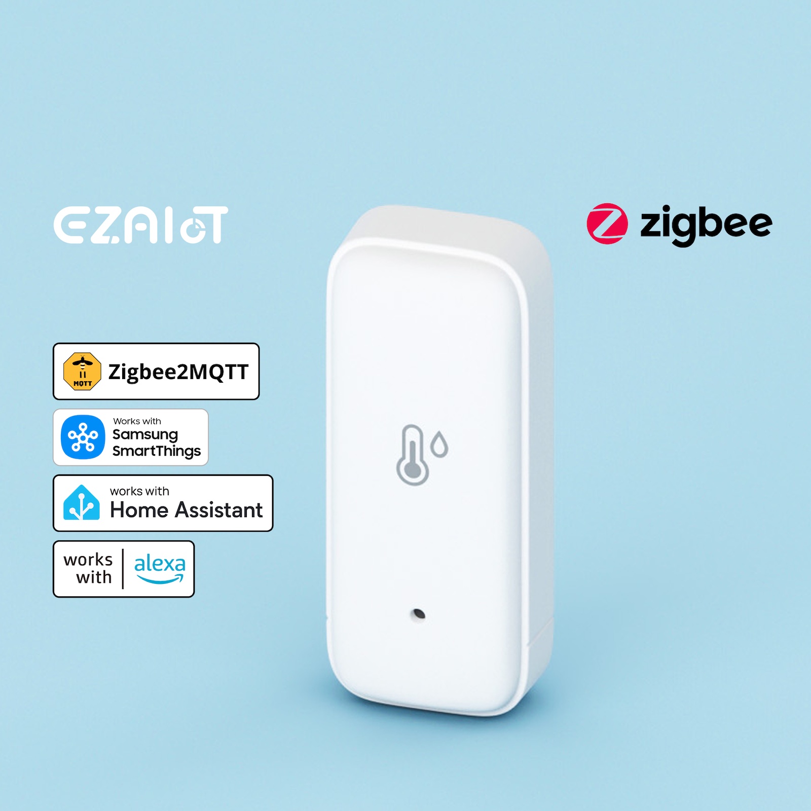Smart Home Zigbee 3.0 - Czujnik temperatury i wilgotności Tuya Smart