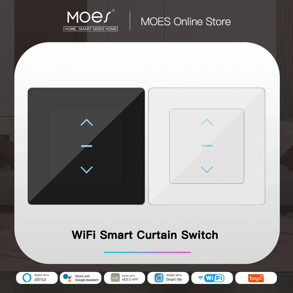 Smart Home Blinds - Inteligentny przełącznik do zasłon MOES Touch