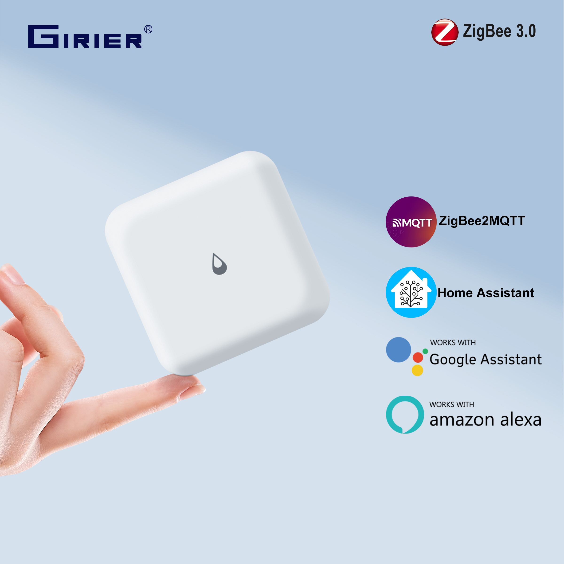 Smart Home Zigbee 3.0 - GIRIER Inteligentny Czujnik Wycieku Wody ZigBee