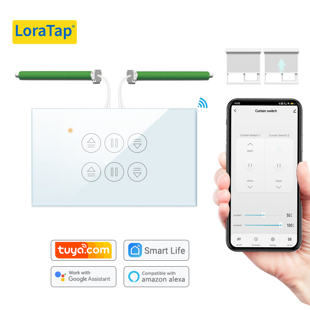 Smart Home Blinds - LoraTap Tuya US Przełącznik kurtyny do
