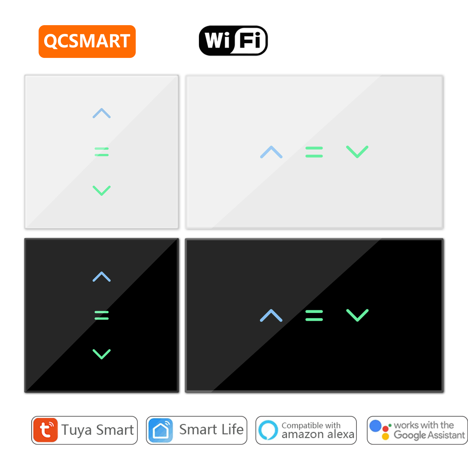 Smart Home Blinds - QCSMART rolety rolety przełącznik kurtyny podświetlenie