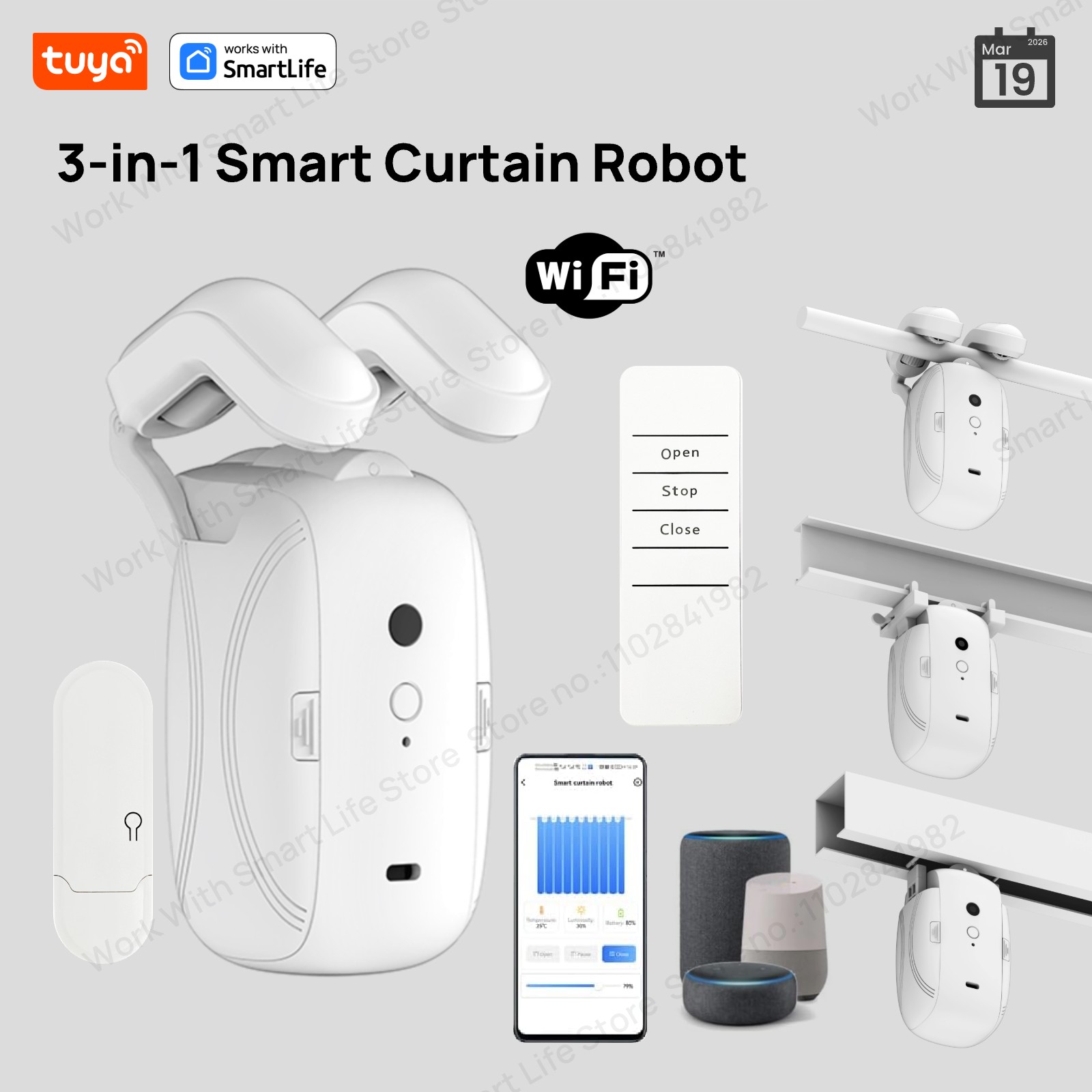 Smart Home Blinds - 1/2 SZT. Inteligentny robot do rolet