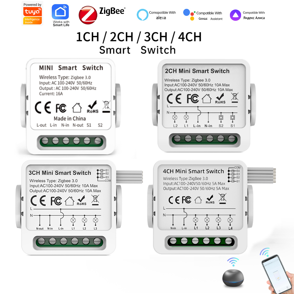 Smart Home Button - Inteligentny przełącznik Tuya Zigbee 3.0 1/2/3/4-kierunkowy,