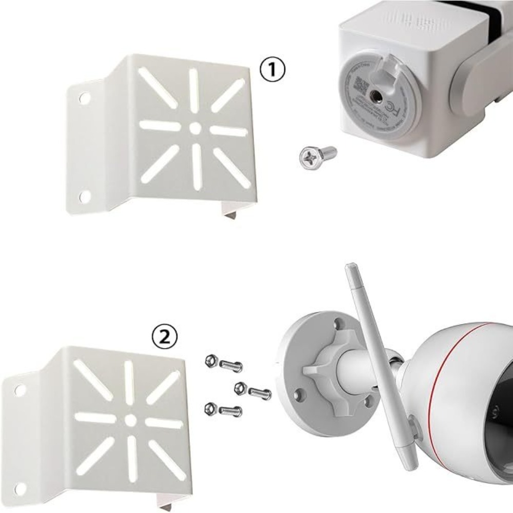 Eufy Camera S340 - Metalowy zewnętrzny uchwyt ścienny, biały wspornik