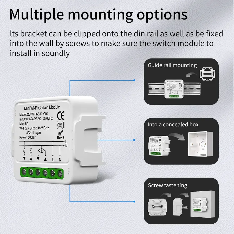 Smart Home Blinds - Moduł przełącznika rolet Tuya Smart ZigBee/WiFi,