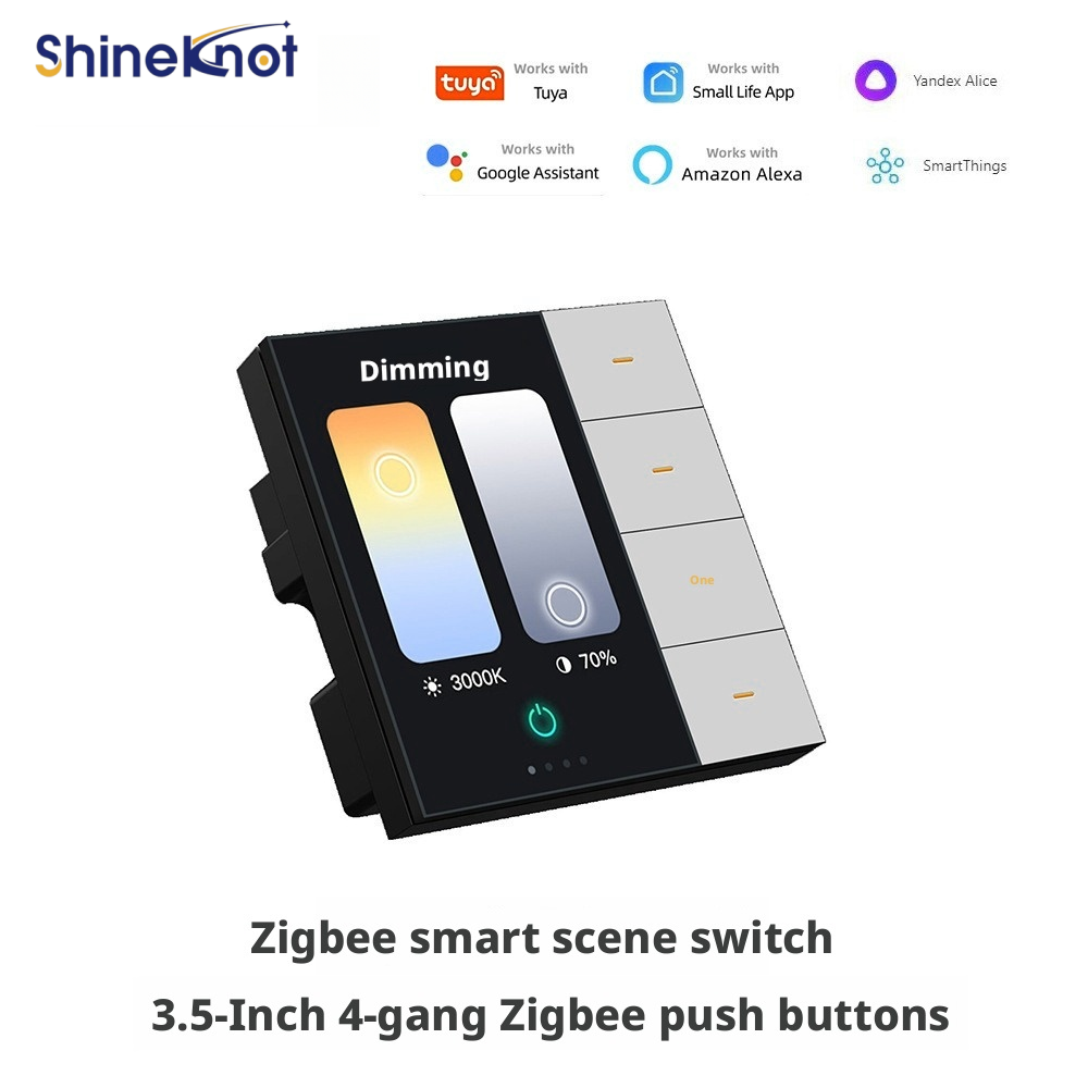 Smart Home Button - Shineknot Tuya 3,5-calowy ekran 4-cyfrowy inteligentny