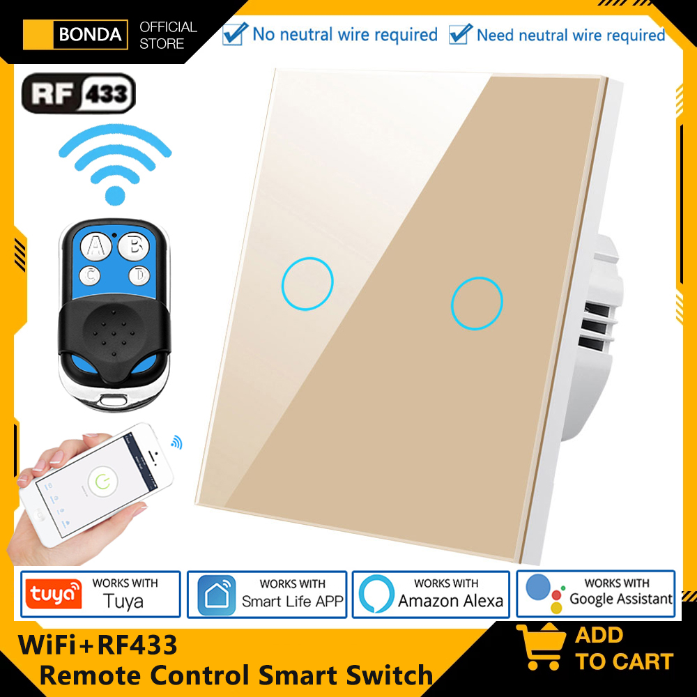 Smart Home Button - Tuya EU WiFi+RF433 Inteligentny przełącznik zdalnego