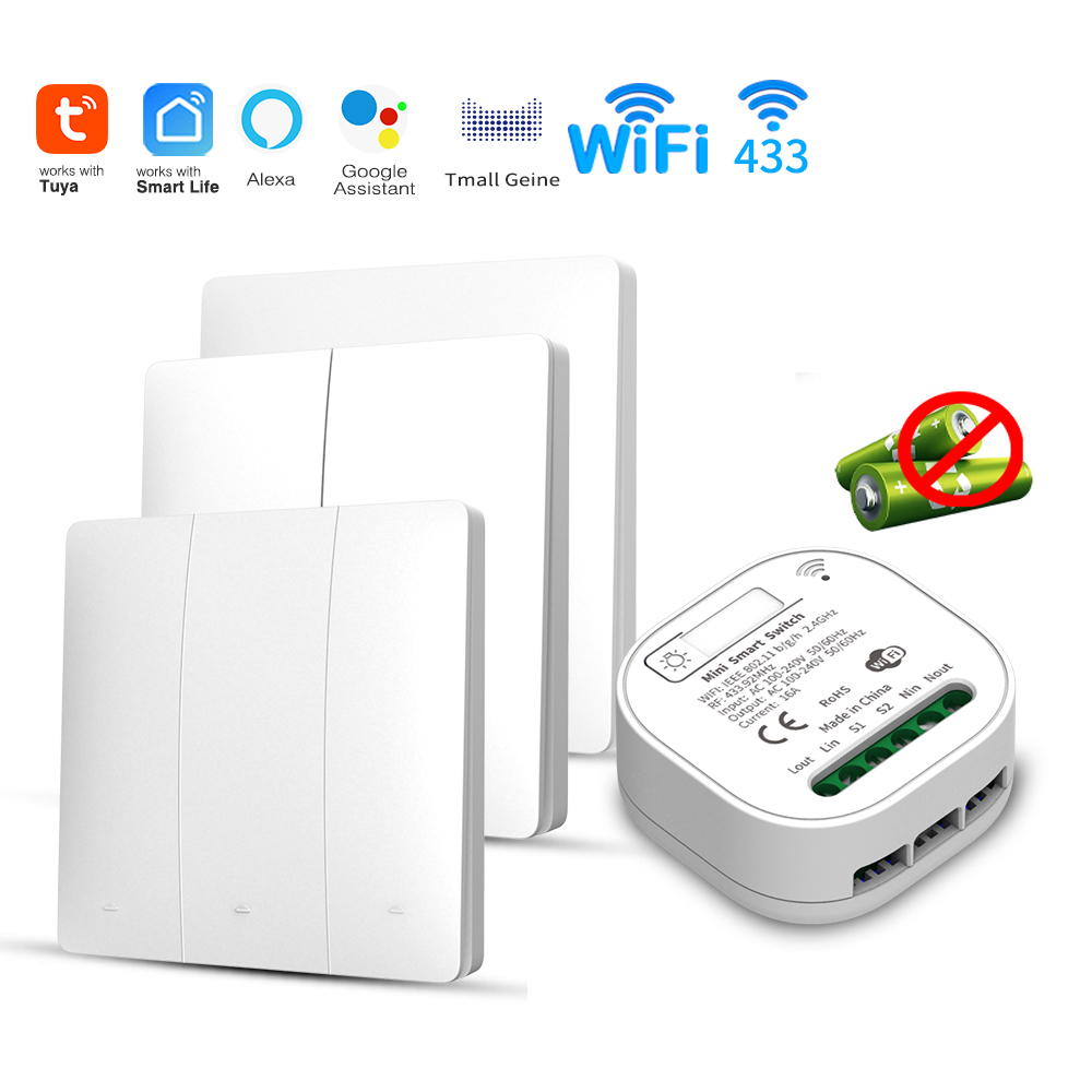 Smart Home Web - Inteligentny włącznik światła Tuya WiFi, zasilany
