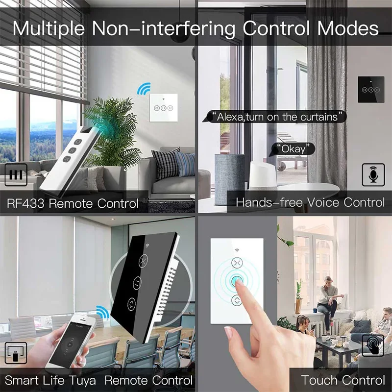 Wifi RF433 dotykowy inteligent – Smart Home Living Room recenzja i cena